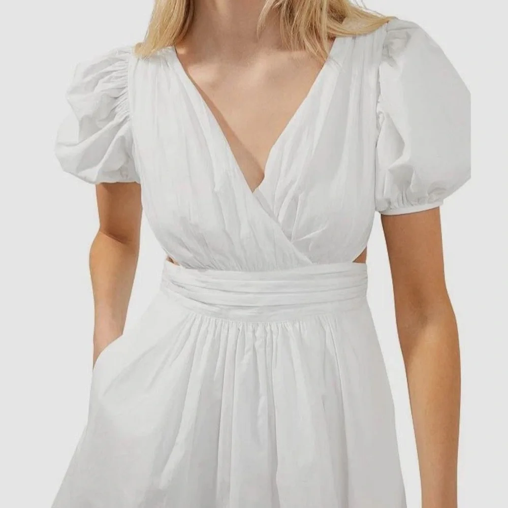 french connection white ruffle mini dress White ruffled mini dress from French Connection